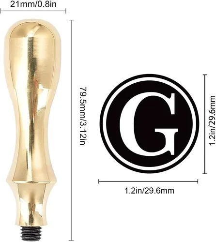 Miniatura 2 de CRASPIRE Sello de hielo con letra G, con cabeza de latón extraíble y mango de metal, sello de marca de hielo de 1.2 pulgadas para cubitos de hielo