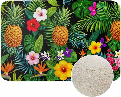 Miniatura 25 de Tapete de baño con flores abstractas para baño, diseño de peonía colorida, crisantemo, loto, magnífica, especial, tapete de baño, tapete de puerta