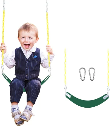 Juego de columpio para niños con cadena - columpio para adultos con anillo de metal de acero inoxidable en forma de T - adecuado para patio trasero