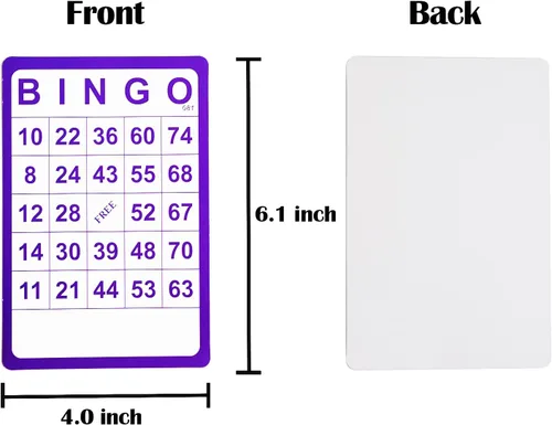 Miniatura 3 de Yuanhe 100 tarjetas de bingo Resuable Bingo Juego de papel cartulina a granel, 5