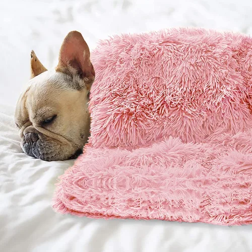 Miniatura 3 de Manta de cama para mascotas, manta de forro polar esponjoso para perro, manta suave para cachorros, gatos, gatitos, S, M, L, XL, manta sherpa Rosa