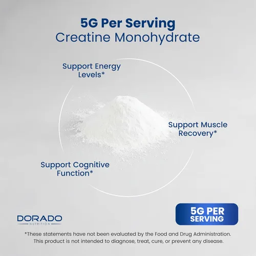 Miniatura 4 de Monohidrato de creatina en polvo 5G l micronizado y sin sabor l 60 porciones 5000 mg por porción l Suplemento de creatina pura para hombres