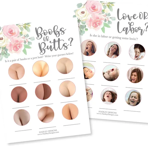 Miniatura 11 de Hadley Designs Juegos de baby shower para 20 invitados – Animales del bosque que conocen a mamá mejores juegos de baby shower para niñas, bromas