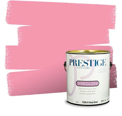 Miniatura 133 de Prestige Paints Pintura exterior e imprimación en uno, 1 galón, plano, coincidencia comparable de Valspar* Amber Rose*