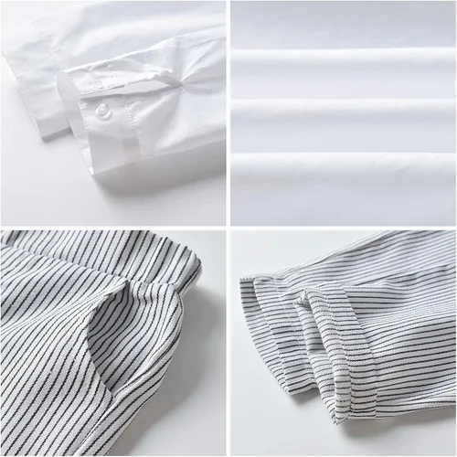 Miniatura 5 de Camisa a rayas para niños pequeños con corbata de moño + pantalones largos con tirantes