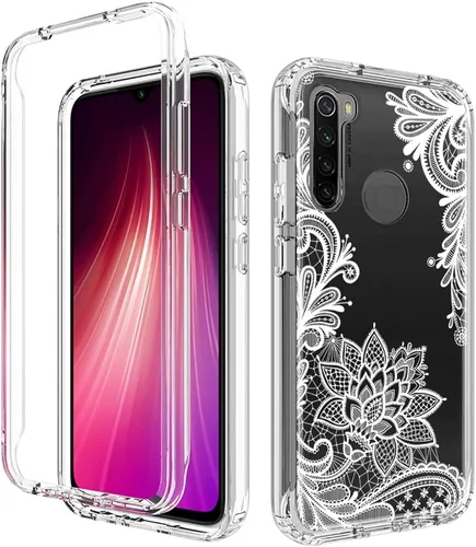 Miniatura 6 de Funda para Redmi Note 8 (2019/2021) M1908C3JH M1908C3JGG con protector de pantalla de vidrio templado, funda protectora de cuerpo completo con Flor