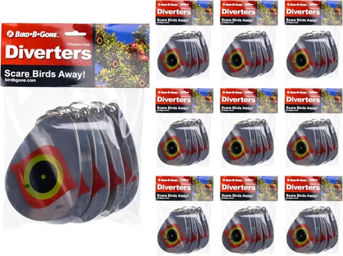 Miniatura 7 de Bird B Gone - Desviadores reflectantes para pájaros - Juego de 5 - Papel de aluminio disuasorio imita los ojos de depredador - Asusta a los pájaros