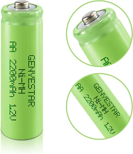 Miniatura 5 de Baterías AA recargables NIMH 1.2V Doble A 2200mAh Batería 8 Pack