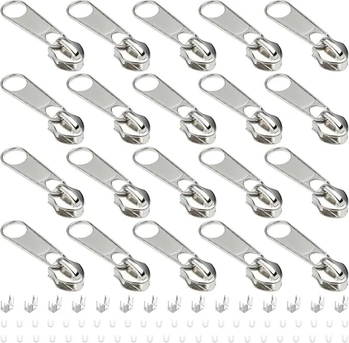 Miniatura 36 de DOITEM 31 yardas, 10 unidades de cremalleras de costura #3, cremalleras de bobina de nailon surtidos para coser con 40 deslizadores de cremallera