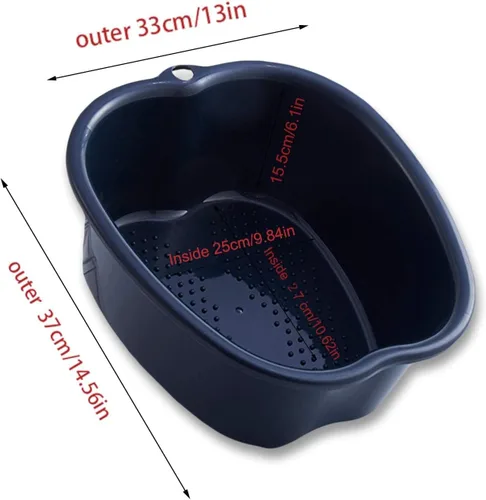 Miniatura 2 de AXLOFO® Cuenca de baño para remojar pies, bañera grande de plástico para remojar pies, cubo de baño para masajes de pies, ideal para quitar la piel