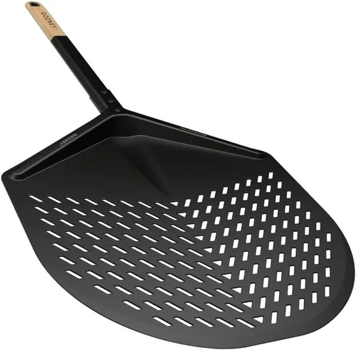 Miniatura 9 de Gozney Pala de colocación Balance para pizzas de 12", compatible con todos los hornos de pizza Gozney, con una hoja de aluminio perforada y mango
