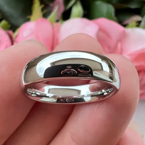 Miniatura 4 de TUTISS Anillos de tungsteno blanco de 0.118 in, 0.157 in, 0.197 in, 0.236 in, 0.276 in, 0.315 in, 0.394 in, para hombres y mujeres, alianzas