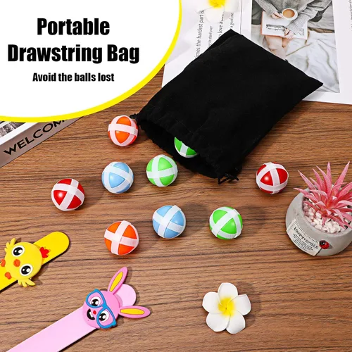 Miniatura 5 de Skylety 20 bolas adhesivas para tablero de dardos de tela, gancho y bucle de dardos, bolas deportivas seguras, accesorios para fiestas en interiores
