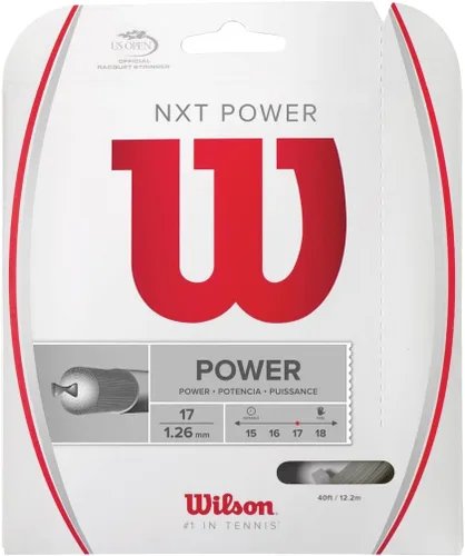 Cuerda de tenis Wilson NXT - Juego y carrete de 200 m Blanco