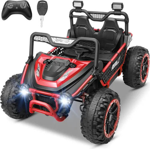Miniatura 8 de Hikole Juguetes de Montar de 24V para Niños y Niñas, UTV para Niños de 2 Asientos con Control Remoto para Padres, Funciona con Motores de Batería