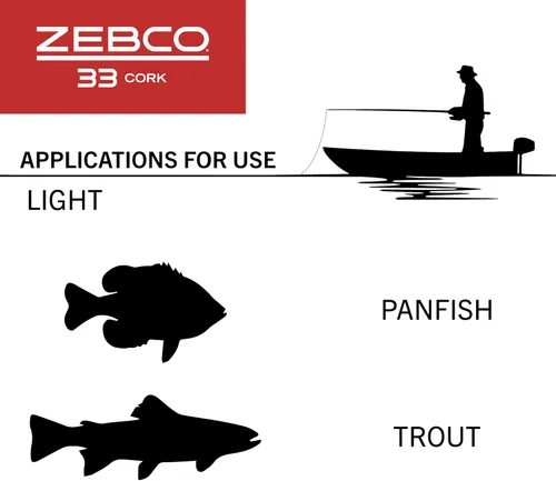 Miniatura 8 de Zebco 33 Combo de Carrete y Caña de Pescar con Corcho, Caña de Grafito con Mango de Corcho, Carrete de Pesca QuickSet Anti-Reversa con Alerta