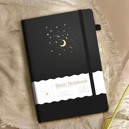 Miniatura 2 de CAGIE Cuaderno rayado para trabajo, cuaderno de tapa dura para escribir, mujeres y hombres, diario para tomar notas con lazo para bolígrafo