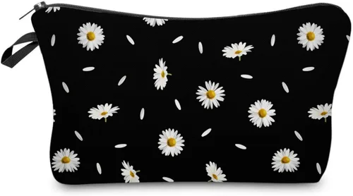 Deanfun - Bolsa de maquillaje para mujer, organizador de maquillaje de poliéster duradero, bolsa de viaje impermeable y espaciosa, accesorios, 52366