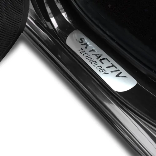 Miniatura 2 de Protector de rasguños para umbral de puerta de automóvil, para Mazda 3 2015-2022, piezas de accesorios, cubierta de placa protectora de entrada