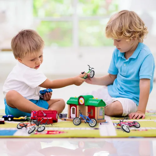 Miniatura 4 de Gejoy 12 piezas de mini bicicletas de dedo, mini bicicletas BMX, juegos de fin de año, regalos para estudiantes, juguetes de bicicleta en miniatura