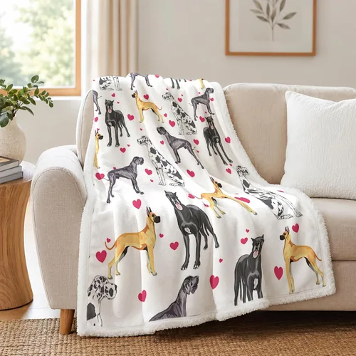 Miniatura 30 de BlessLiving Golden Retriever - Manta con patrones densos de perros, manta de forro polar Sherpa para sofá cama, manta suave y acogedora
