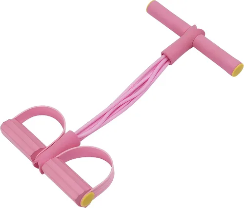 Miniatura 7 de Cuerda de tensión multifunción – Bandas de resistencia elásticas de 6 tubos, banda de resistencia de pedal con mango, bandas de ejercicio de látex