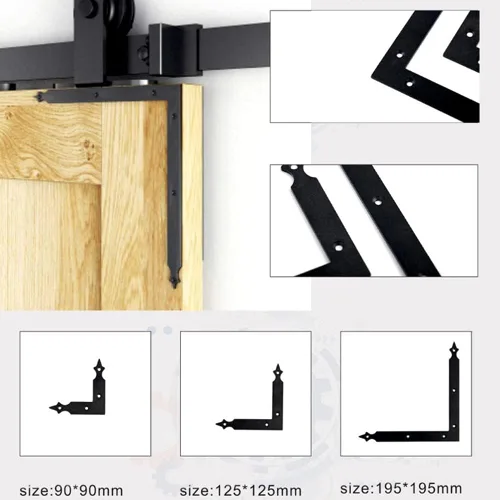 Miniatura 6 de Sonny Brook Hams 4 soportes de esquina decorativos deslizantes – soportes de esquina negros en forma de L para puertas y puertas de garaje (4.921 in)