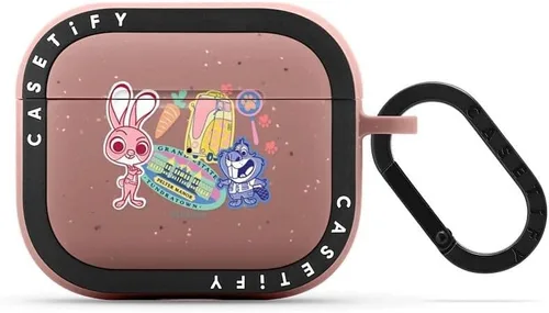 Miniatura 47 de CASETiFY AirPods Pro (1ª/2ª Gen) Estuche Bounce con Anillo [Colaboración Frozen] - Copo de Nieve de Anna - Taupe Mate