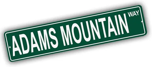 Arkansas Mountains Pick Your Mountain Compatible/repuesto para Adams Mountain Estados Unidos Mountain Aluminio Metal Tin Street Sign Style