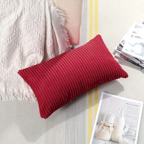 Miniatura 52 de Artscope Fundas de Almohada de Pana a Rayas Acogedoras Súper Suaves Decorativas Cuadradas Fundas de Cojín para Sofá Sillón Dormitorio Decoración
