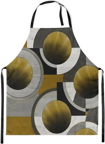 Miniatura 20 de Castle Fairy Delantal de cocina geométrico en espiral, moderno delantal impermeable con rayas simples para adultos (sin bolsillo), 31 x 26 pulgadas