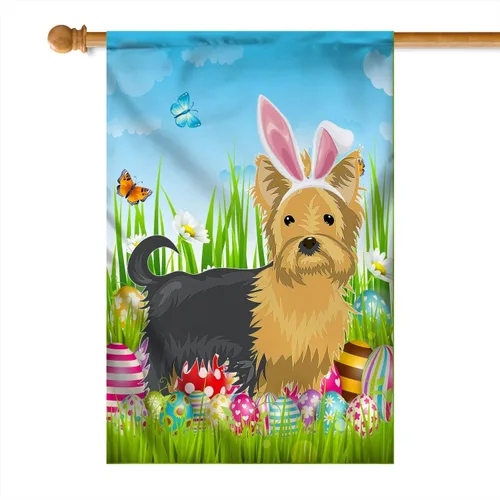 Miniatura 19 de Beagle Happy Easter Day Holiday Flag Funny Dog Wear Bunny Ears Headband Cute for Home Decor (12" x 18") USA Garden Flag Premium Decorative Yard