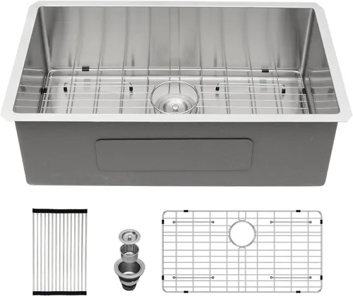 Miniatura 37 de Fregadero de Montaje Bajo de 13 Pulgadas - Beslend 13”x15”x9” Fregadero de Cocina de Acero Inoxidable de Montaje Bajo Calibre 16 Fregadero de Cocina