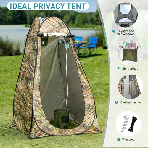 Miniatura 3 de Portable Hot Shower for Camping Shower Tent Kit, 1000W Immersion Heater, Rechargeable Camping Shower Pump, Pop Up Shower Tent with 6.6 Gallons Kit