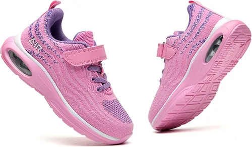 Miniatura 5 de SURRAY Zapatos deportivos para correr y caminar para niños y niñas, transpirables, antideslizantes, para gimnasio, deportes, a la moda
