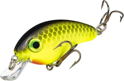 Miniatura 3 de Strike King Señuelo de pesca Bitsy Pond Minnow Crankbait, 3/32 oz, irresistible para los peces Chartreuse con espalda negra