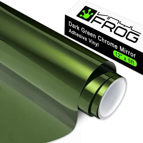 Miniatura 11 de VINYL FROG - Rollo de vinilo adhesivo cromado brillante para manualidades, vinilo espejo plateado cromado, 30.5 x 155 cm, funciona con Cameo y Cromo