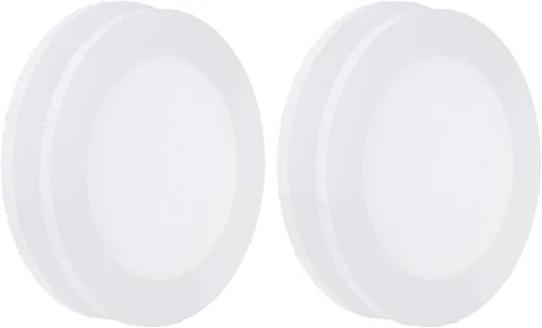 PATIKIL Paneles de lienzos de pintura para pintura, paquete de 4 paneles redondos de madera de 12 x 12 pulgadas, paneles de arte en blanco estirados