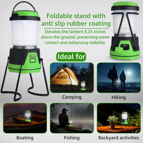 Miniatura 5 de Linterna LED recargable para campamento, cortes de energía, huracanes, emergencias, senderismo, exteriores, luz de supervivencia eléctrica brillante