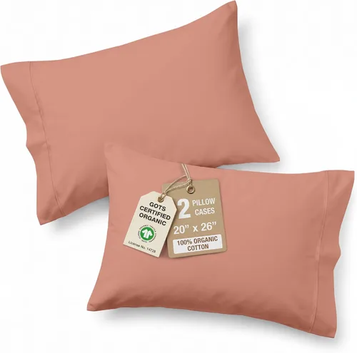 Miniatura 56 de Lane Linen - Juego de 2 fundas de almohada, 100% algodón orgánico puro, tamaño king, color amarillo claro/vainilla (20 x 36 pulgadas)