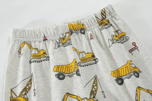 Miniatura 6 de Little Hand Pijamas de algodón para niños pequeños, conjunto de pijamas de manga larga para excavadora