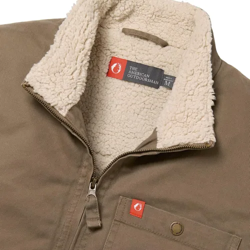 Miniatura 6 de The American Outdoorsman Chaleco de sarga con forro de sherpa sólido