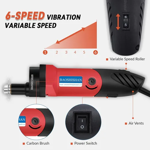 Miniatura 3 de BAOSHISHAN - Sierra de extracción de cortadora eléctrica ortopédica (rojo) with 3 Types of Alloy Blade, Oscillating Cast Cutter, Skin-Safe Design