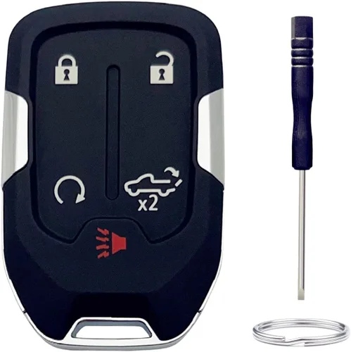 Miniatura 5 de Carcasa de repuesto para llavero GMC Acadia Terrain Yukon Chevy Suburban Tahoe de 5 botones de entrada sin llave de automóvil con control remoto