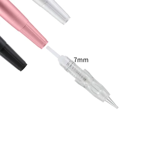 Miniatura 5 de Mellie Microblading - 10 cartuchos de aguja M3 con membrana de seguridad, compatible con Intelli, Lady, Meraki & Arrow máquina de maquillaje