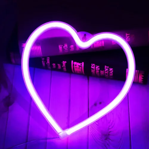 Miniatura 8 de Letreros de neón con forma de corazón para el día de San Valentín, luces LED de amor con USB y pilas para el hogar, pared, día de la madre, boda