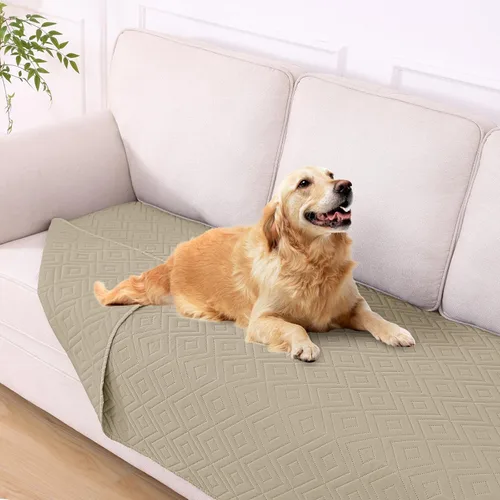 Miniatura 35 de hyha Manta impermeable para perro, manta suave para cama de perro, manta para mascotas, funda de sofá impermeable lavable para perros, fundas Gris