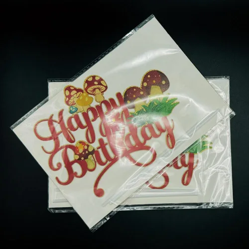 Miniatura 6 de PayPie Decoración de pastel de cumpleaños con purpurina roja, suministros de fiesta de cumpleaños para niños y niñas