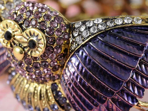 Miniatura 5 de Alilang - Brazalete con diseño de búho, color morado pintado, multicolor
