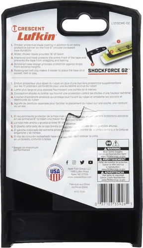Miniatura 2 de Lufkin Shockforce G2 Cinta Métrica de 16 pies - L1216CME-02